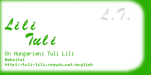 lili tuli business card